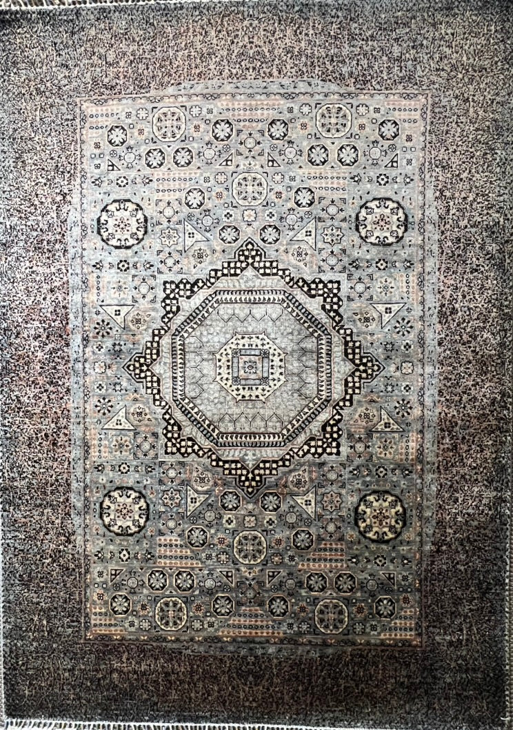 Mamluk Luxury Hand-Knotted Wool Rug – 7′10″ × 5′7″ | Afghan Craftsmanship · Mamluk Luxury Hand-Knotted Wool Rug – 7′10″ × 5′7″ | Afghan Craftsmanship