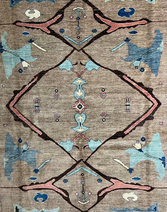 Oushak Traditional Hand-Knotted Wool Rug – 10'1" × 8'4"