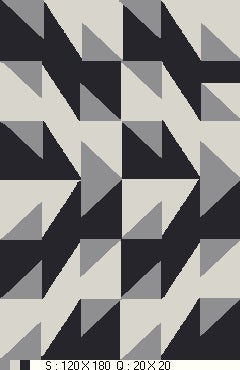 Modern Handwoven Contemporary Rug 3.6'ft x 5.4'ft handwoven Rug rug, traditional pattern, wool, full view