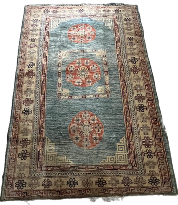 Handwoven Mamluk Rug – Traditional Mamluk Pattern, Ghazni Wool, 9′10″ × 9′10″