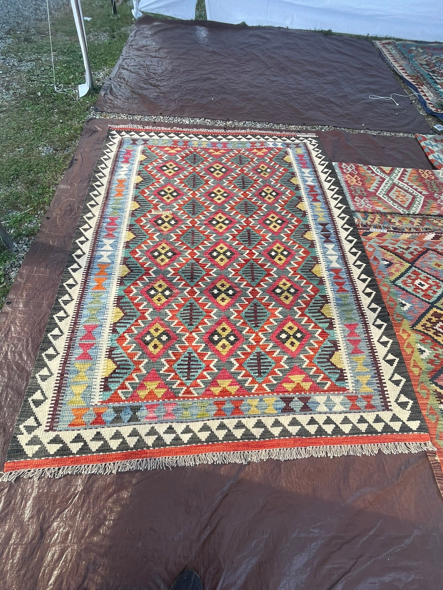 Handwoven Tribal Rug – Hand Made Tribal Uzbek, Ghazni wool, 5′8″ × 8′1″ · Handwoven Tribal Rug – Hand Made Tribal Uzbek, Ghazni wool, 5′8″ × 8′1″, handwoven tribal rug, hand made tribal uzbek desi...