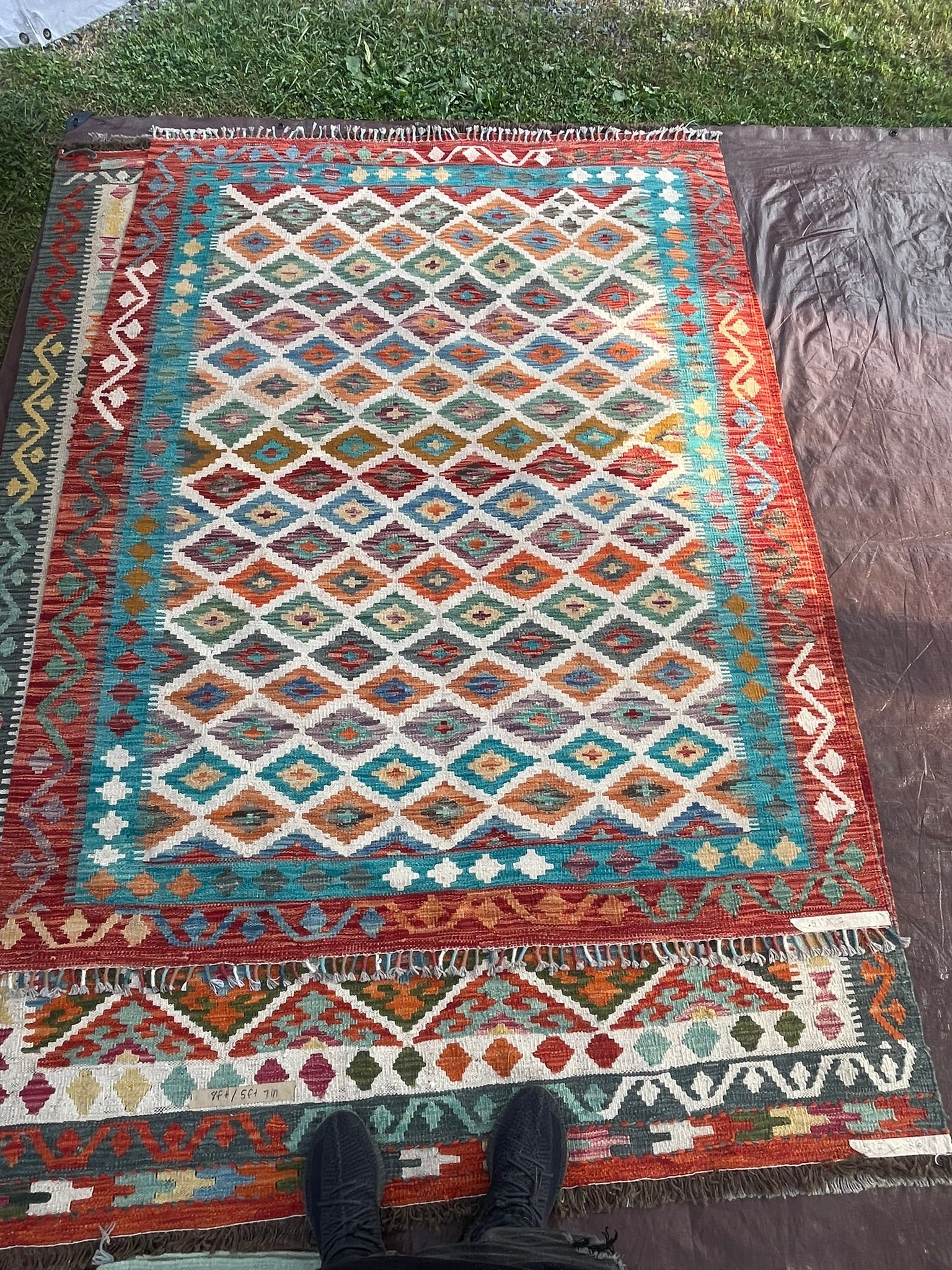 Handwoven Tribal Rug – Tribal Uzbek, Ghazni wool, 5′1″ × 7′0″ · Handwoven Tribal Rug – Tribal Uzbek, Ghazni wool, 5′1″ × 7′0″, handwoven tribal rug, tribal uzbek design, ghazni wool