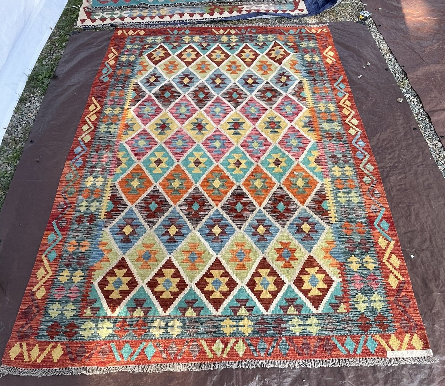 Handwoven Tribal Rug – Tribal Uzbek, Ghazni wool, 8′1″ × 5′10″ · Handwoven Tribal Rug – Tribal Uzbek, Ghazni wool, 8′1″ × 5′10″, handwoven tribal rug, tribal uzbek design, ghazni wool