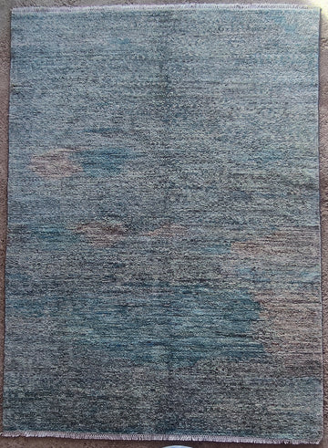 Everleigh Polysilk Carpet 5.58 ft X 7.87 ft handwoven Rug rug, traditional pattern, wool, full view