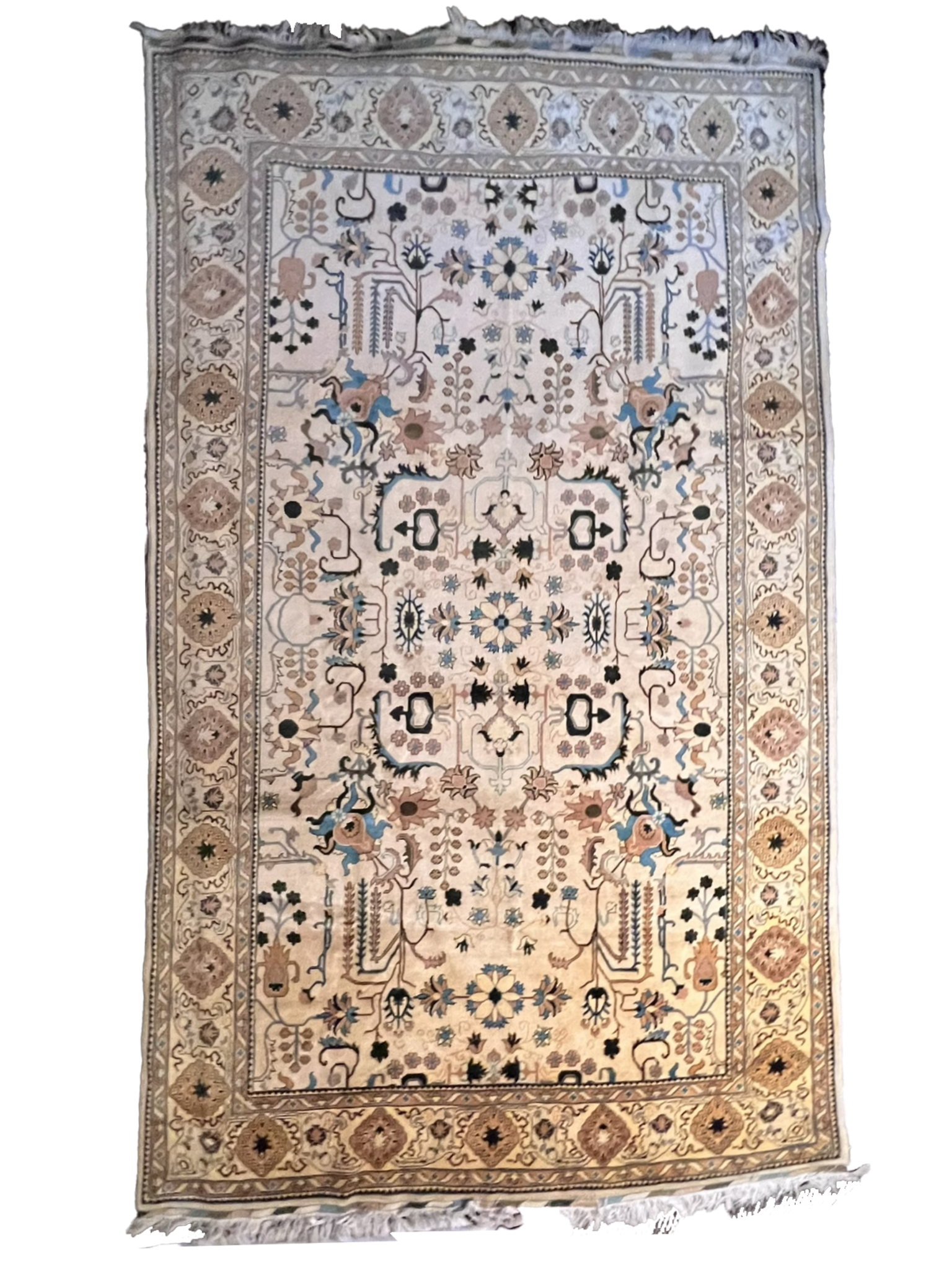 Handwoven Carpet 6’1’’ X 9’1’’ handwoven Rug rug, traditional pattern, wool, full view