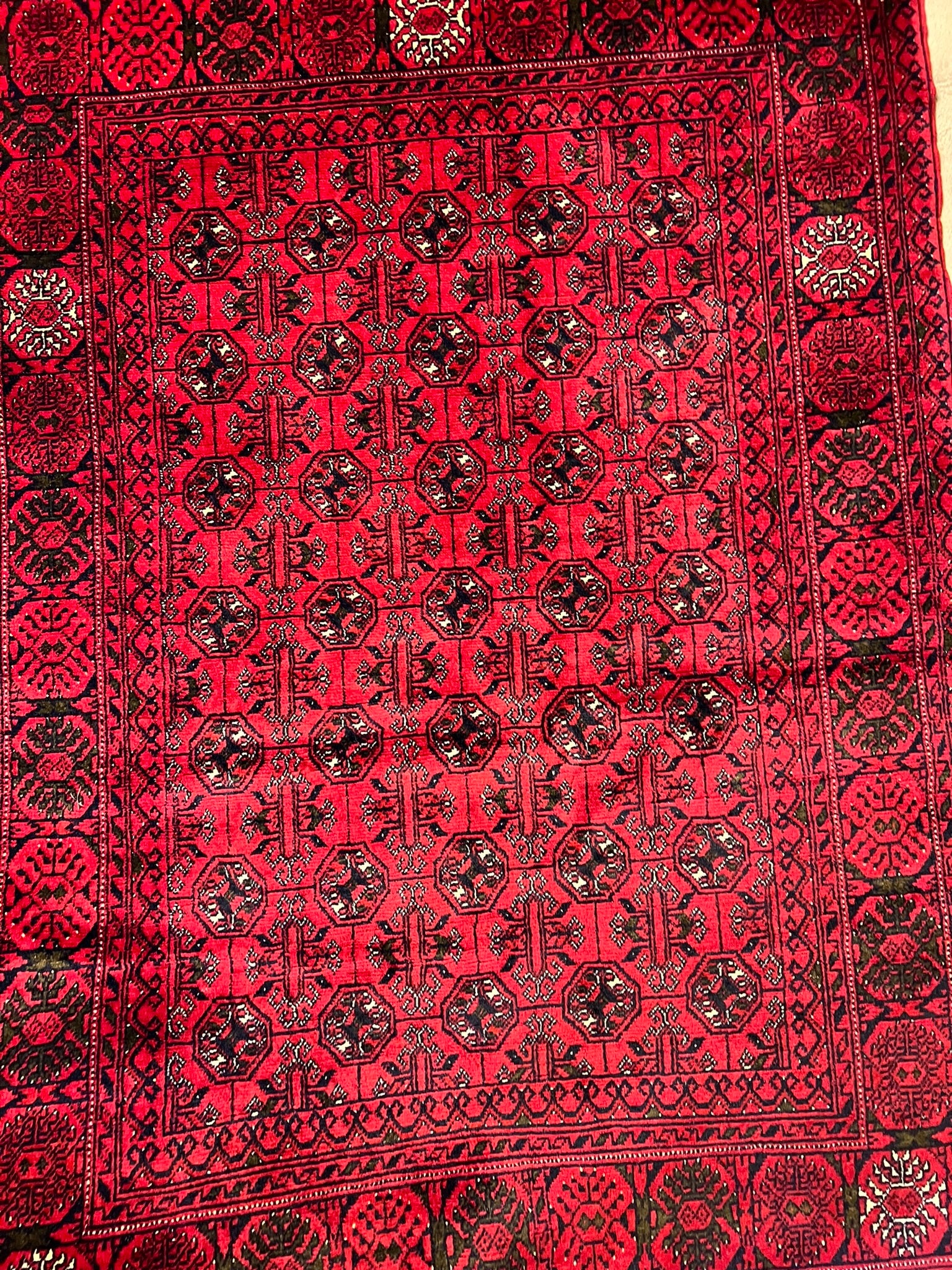Handwoven Mauri Gul Shireen Taghab 3'2'' X 5'0'' handwoven Rug rug, traditional pattern, wool, full view