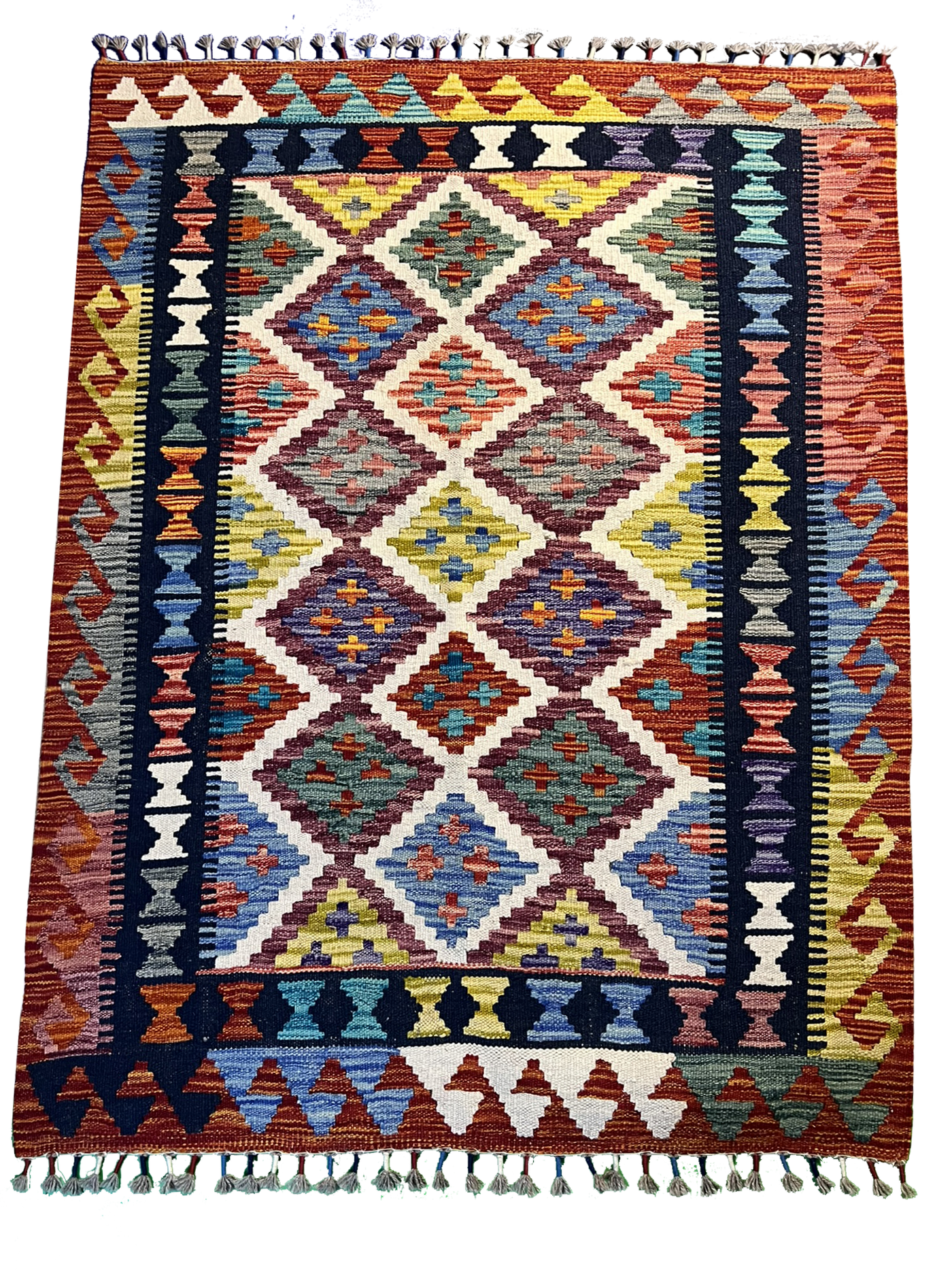 Handwoven Kilim Rug – Kilim Tribal 3’5’’ X 4’9’’, Ghazni wool