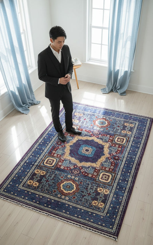 Mamluk Handwoven Tribal Rug  9'9" × 6'8"