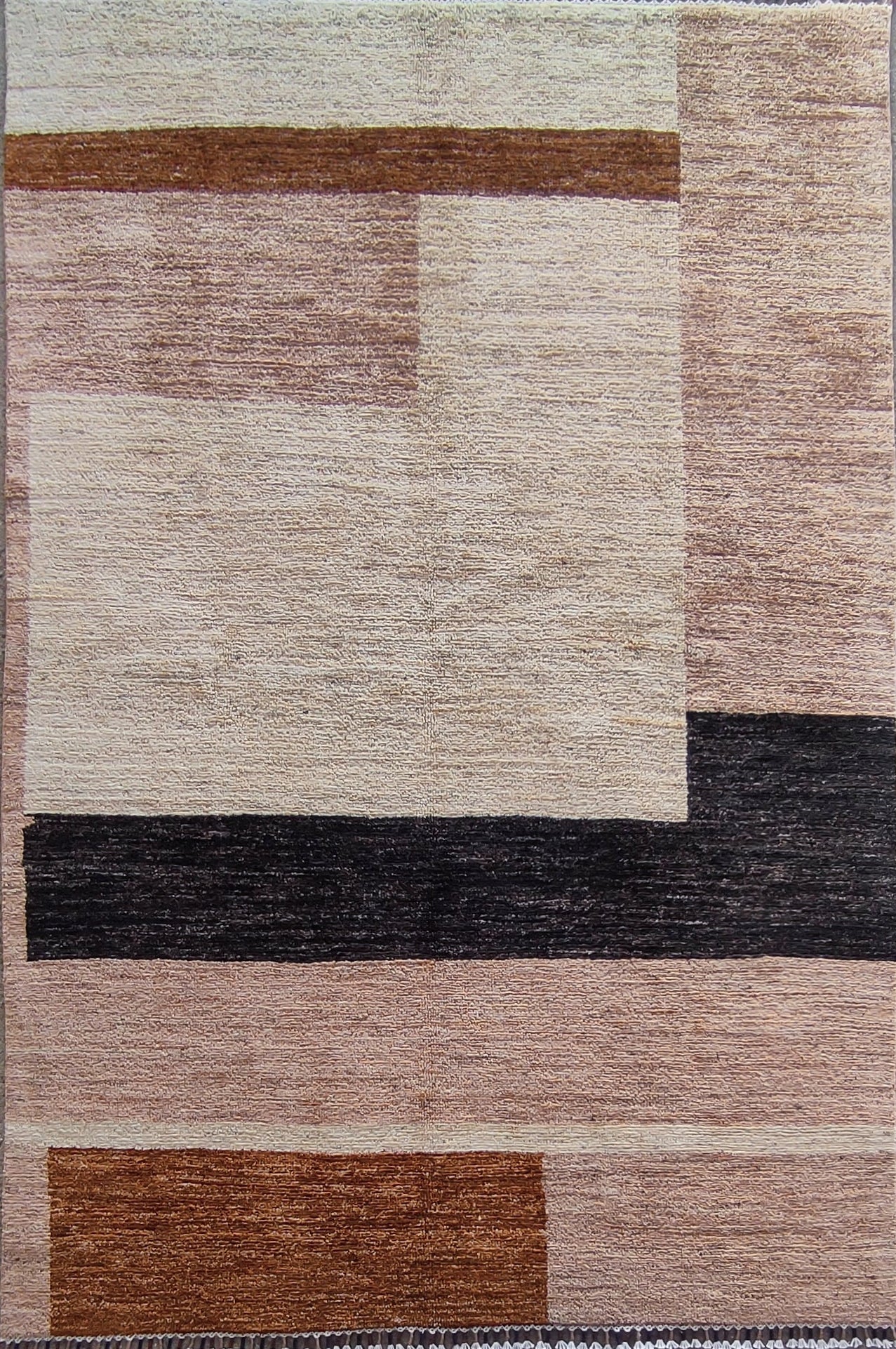 Scandinavian Handwoven Contemporary Rug, 5.58 ft X 7.87 ft