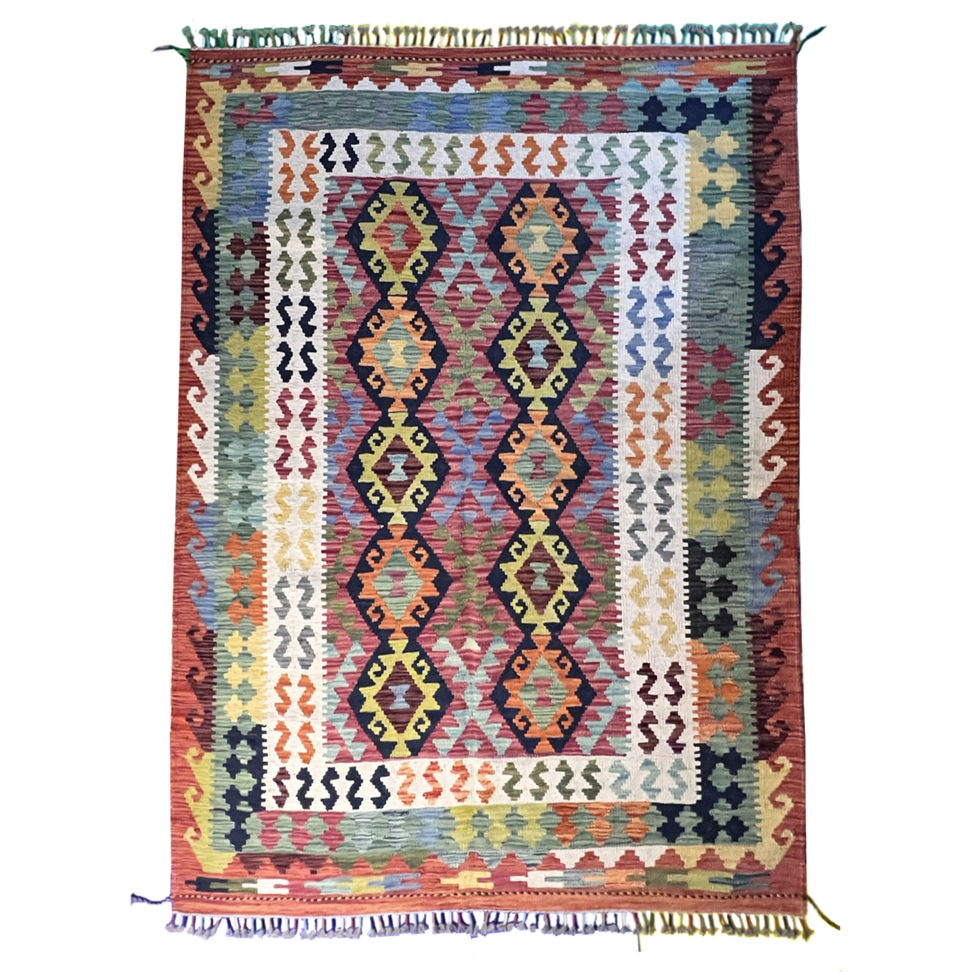 Handwoven Kilim Rug – Kilim Tribal 5’1’’ X 6’6’’, Ghazni wool