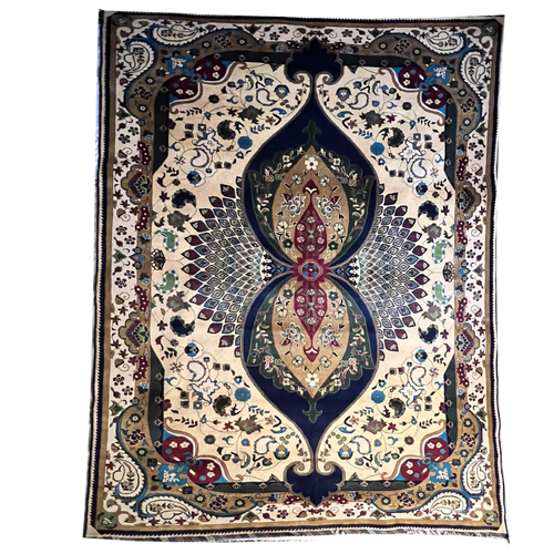 Handwoven Yak Gul Parak Taoosi 6’1’’ X 9’1’’ handwoven Rug rug, traditional pattern, wool, full view