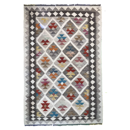 Handwoven Kilim Rug – Kilim Tribal 3’4’’ X 5’1’’, Ghazni wool, handwoven kilim rug, kilim tribal 3’4’’ x 5’1’’ design, gha...