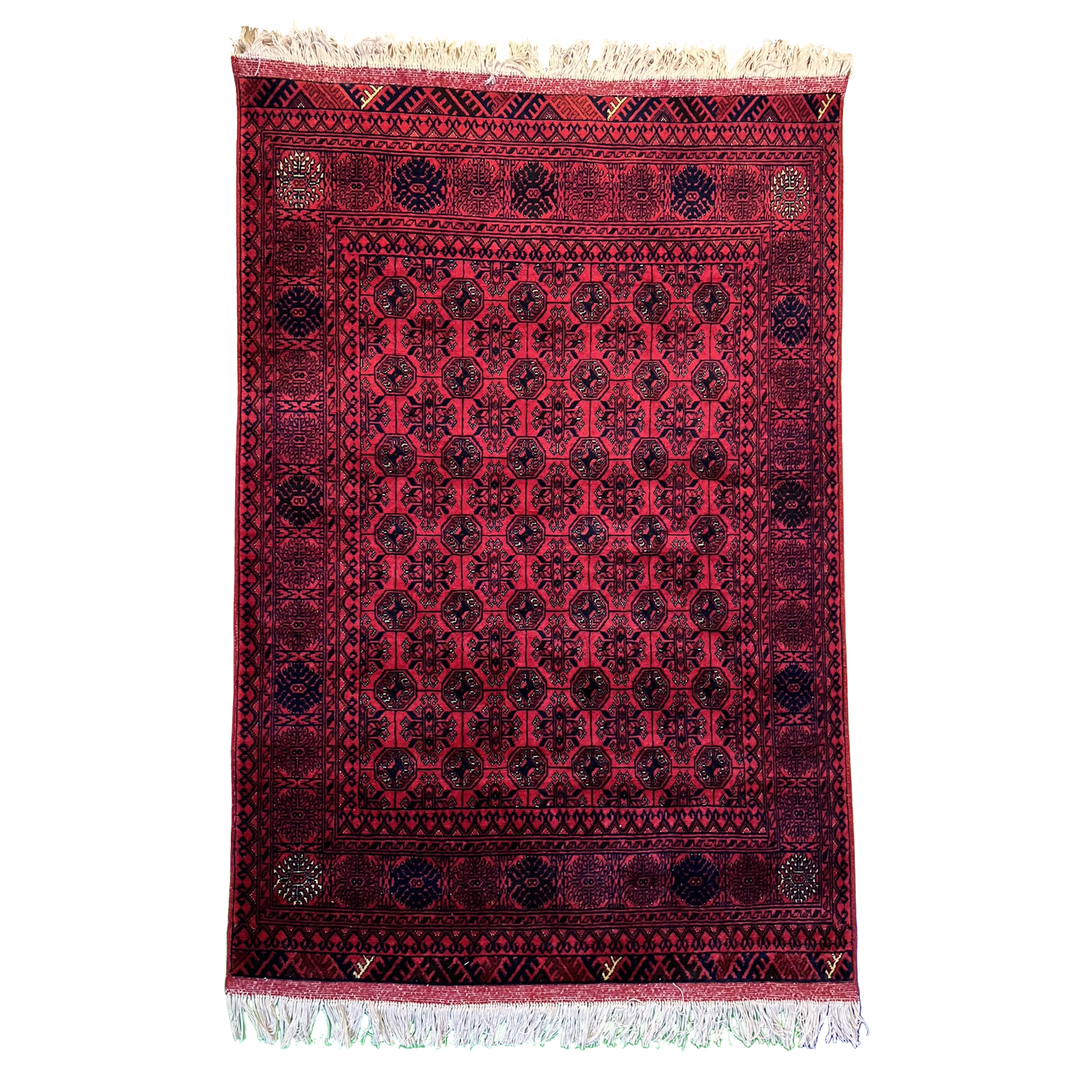 Handwoven Mauri Gul Shireen Taghab Tribal Rug 3’2’’ X 5’0’’ handwoven Rug rug, traditional pattern, wool, full view