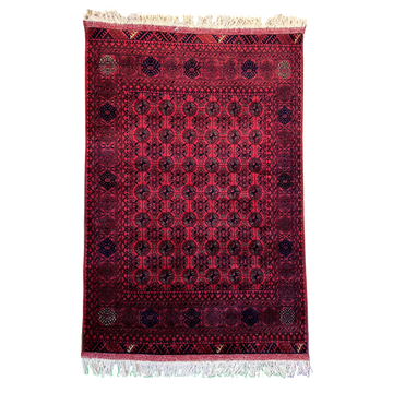 Handwoven Mauri Gul Shireen Taghab Tribal Rug 3’2’’ X 5’0’’ handwoven Rug rug, traditional pattern, wool, full view