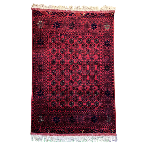 Handwoven Mauri Gul Shireen Taghab Tribal Rug 3’2’’ X 5’0’’ handwoven Rug rug, traditional pattern, wool, full view