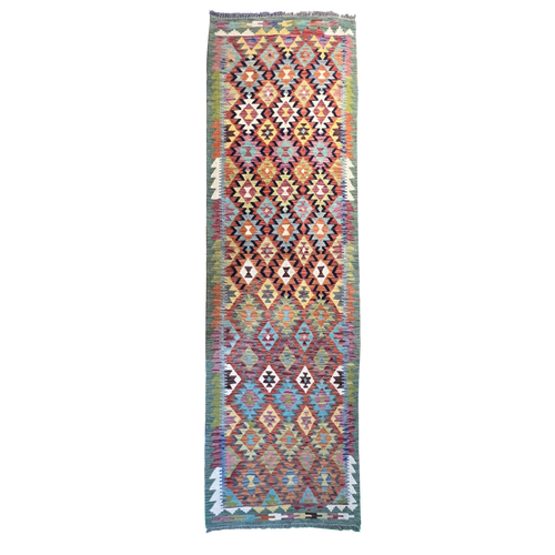 Handwoven Kilim Rug – Kilim Tribal 2’1’’ X 9’1’’, Ghazni wool, handwoven kilim rug, kilim tribal 2’1’’ x 9’1’’ design, gha...