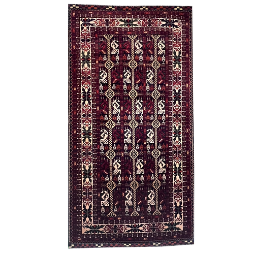 Hand woven Ala Bakhmal traditional rug 3’9’’ X 6’4’’ handwoven Rug rug, traditional pattern, wool, full view