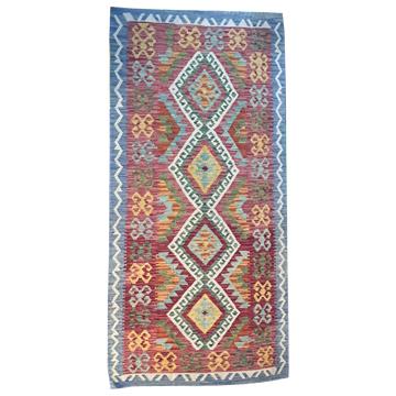 Handwoven Kilim Rug – Kilim Tribal 3’1’’ X 6’8’’, Ghazni wool, handwoven kilim rug, kilim tribal 3’1’’ x 6’8’’ design, gha...