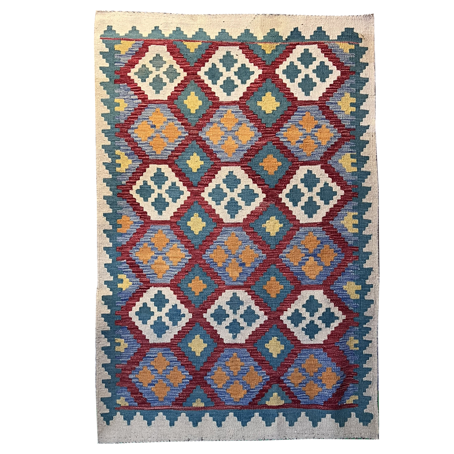 Handwoven Kilim Rug – Kilim Tribal 3’4’’ X 5’2’’, Ghazni wool, handwoven kilim rug, kilim tribal 3’4’’ x 5’2’’ design, gha...