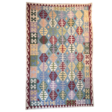 Handwoven Kilim Rug – Kilim Tribal 6’1’’ X 9’6’’, Ghazni wool, handwoven kilim rug, kilim tribal 6’1’’ x 9’6’’ design, gha...