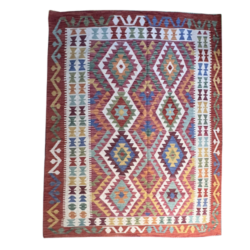 Handwoven Kilim Rug – Kilim Tribal 5’1’’ X 6’6’’, Ghazni wool, handwoven kilim rug, kilim tribal 5’1’’ x 6’6’’ design, gha...