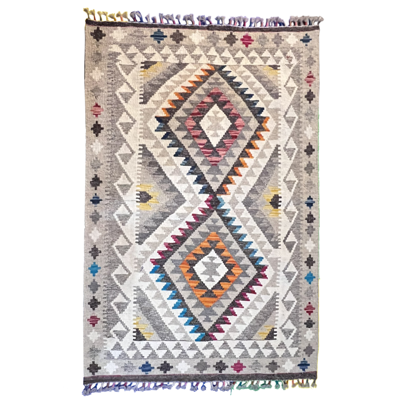 Handwoven Kilim Rug – Kilim Tribal 3’4’’ X 5’1’’, Ghazni wool