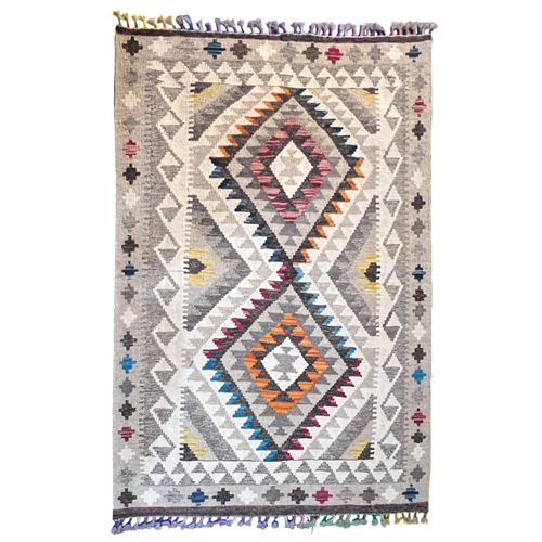 Handwoven Kilim Rug – Kilim Tribal 3’4’’ X 5’1’’, Ghazni wool, handwoven kilim rug, kilim tribal 3’4’’ x 5’1’’ design, gha...