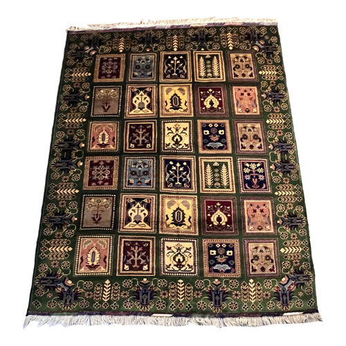Handwoven Ayena Gul Rug 4’1’’ X 6’5’’ handwoven Rug rug, traditional pattern, wool, full view
