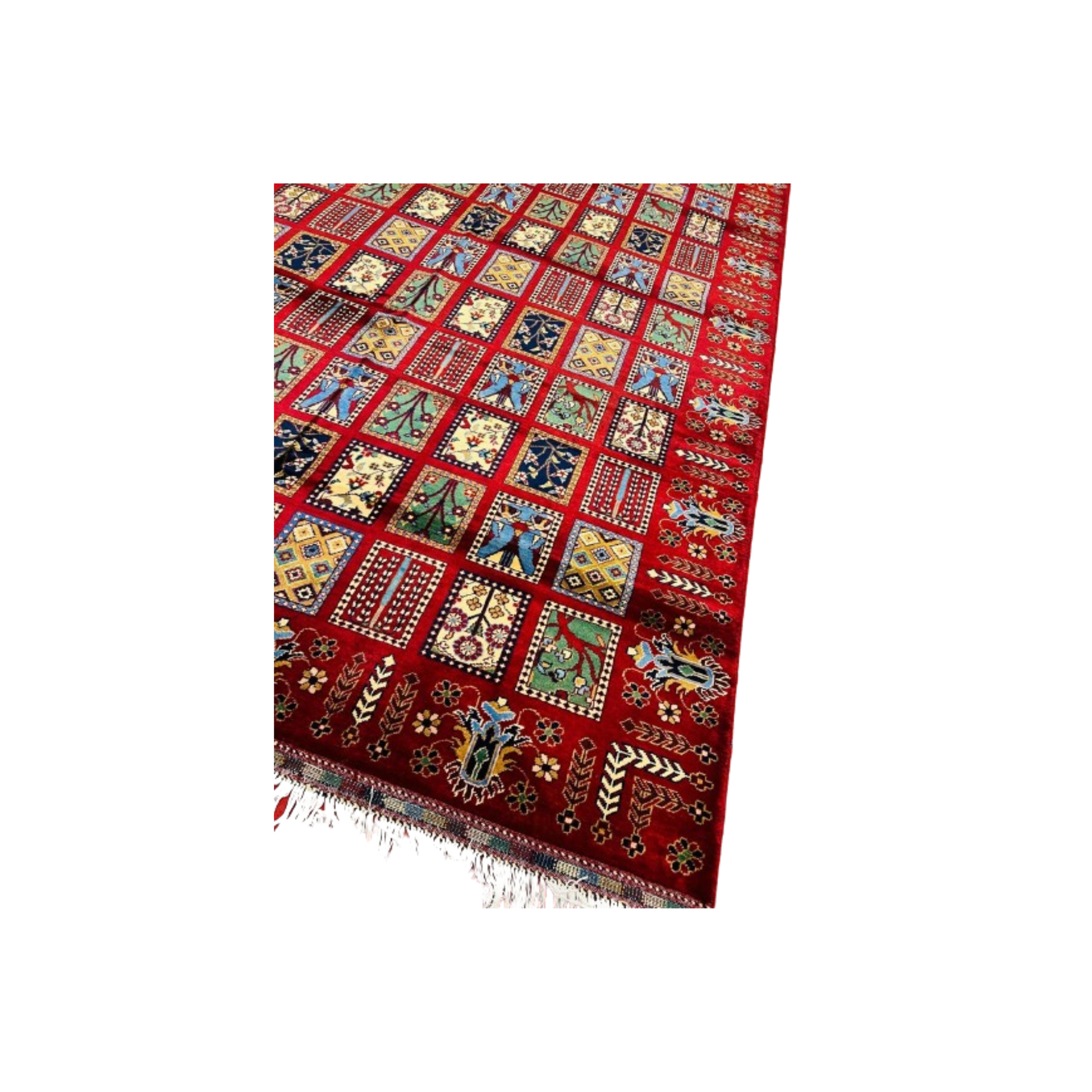 Ayena Gul Surkh  handwoven Rug 2x3 handwoven Rug rug, traditional pattern, wool, full view