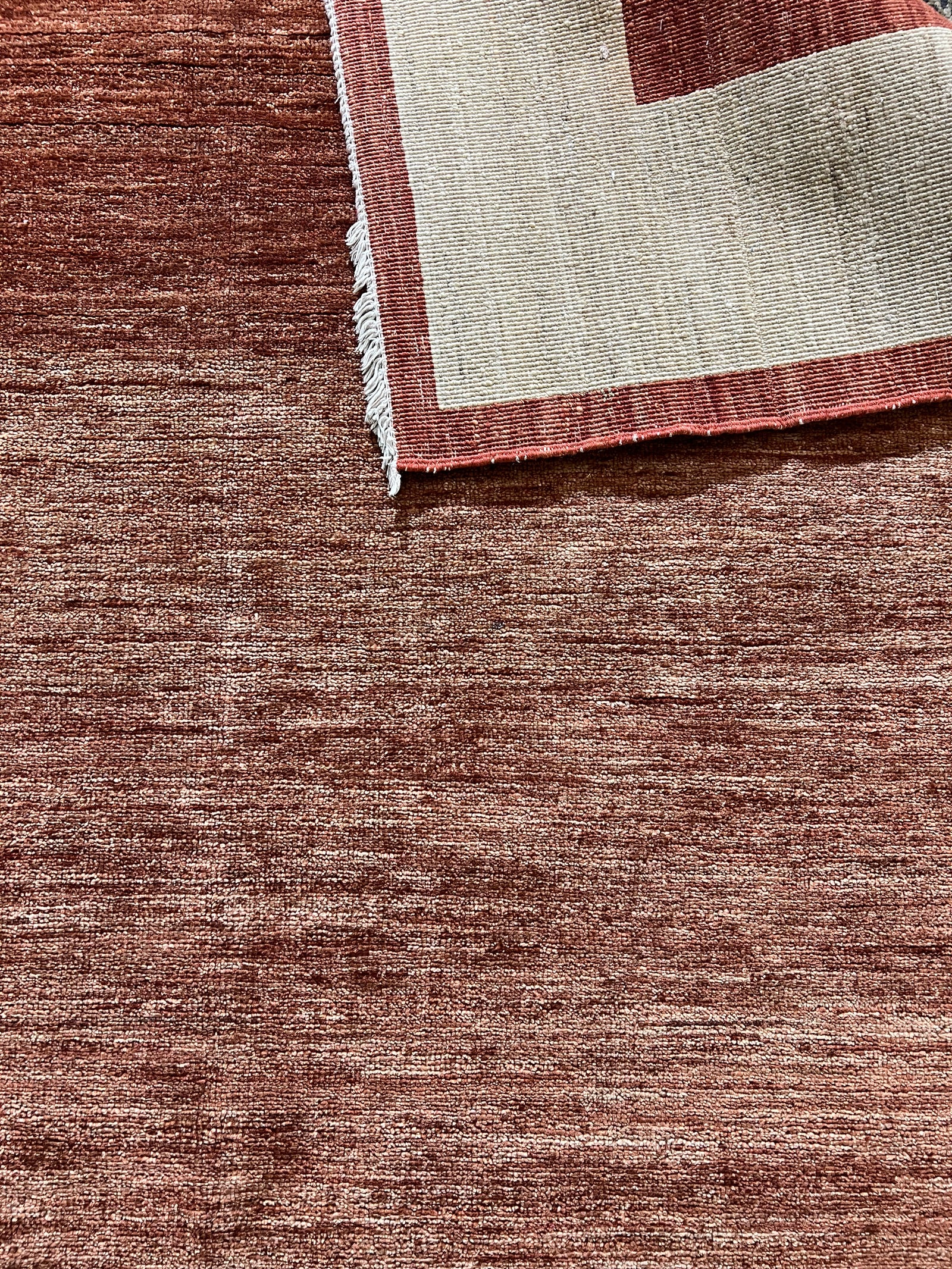 8.1′ × 6.4′ Gabbeh Rug – Hand-Knotted Wool | Persian-Inspired Artisan Craftsmanship | Luxury Tribal Contemporary Area Rug · Gabbeh wool rug styled in a room to show its scale and detail.
