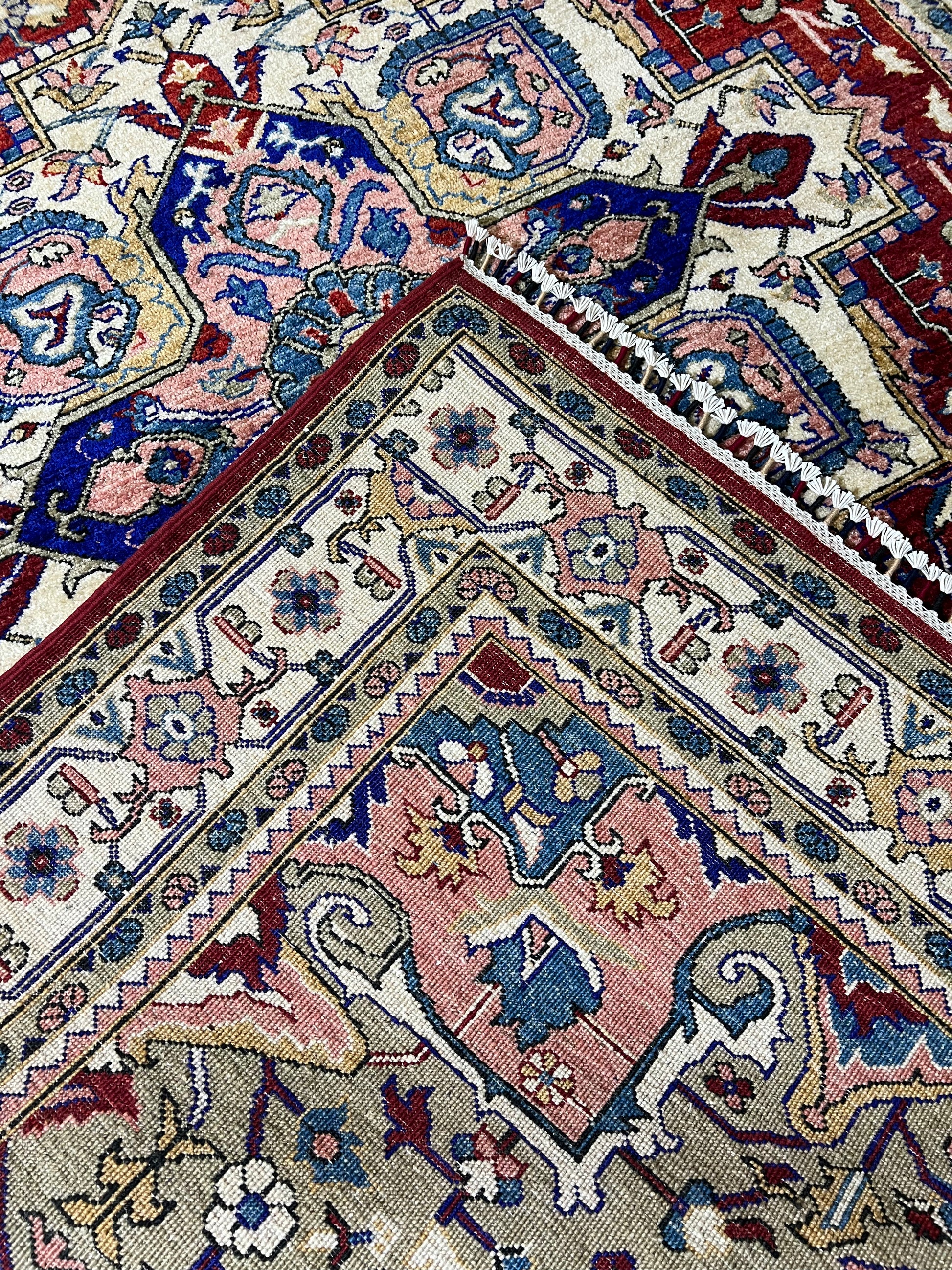 Hand-knotted Haris Afghan rug wool traditional Oriental design luxury artisan craftsmanship area rug

