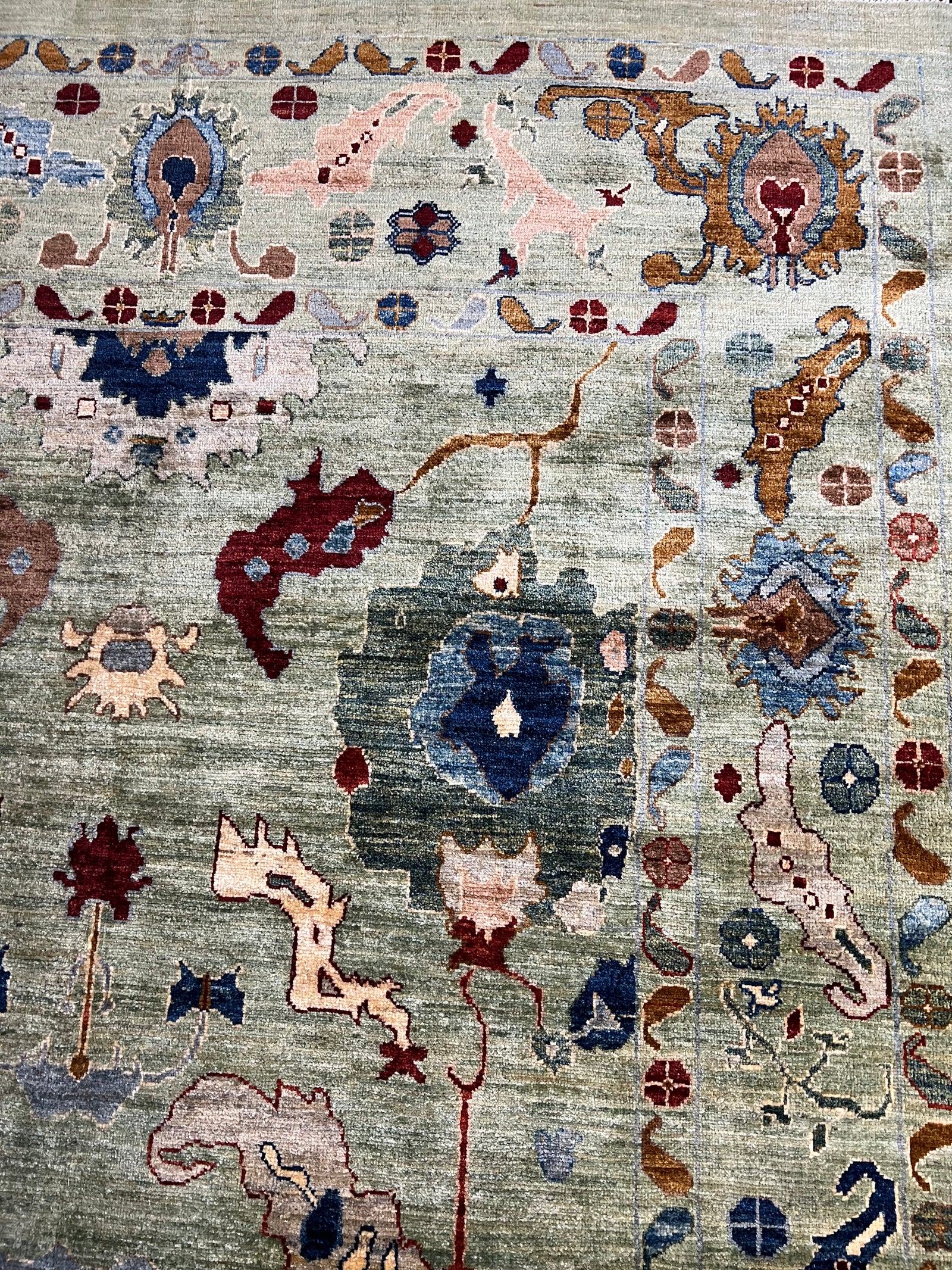Oushak Hand-Knotted Ghazni WoolRug – 11′3″ × 6′7″ | Afghan Craftsmanship – European Design · Hand-knotted Oushak Afghan rug Ghazni wool European Oriental design traditional Anatolian luxury area rug

