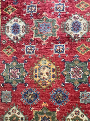 Hand-knotted Super Kazak Afghan wool tribal pattern luxury artisan area rug

