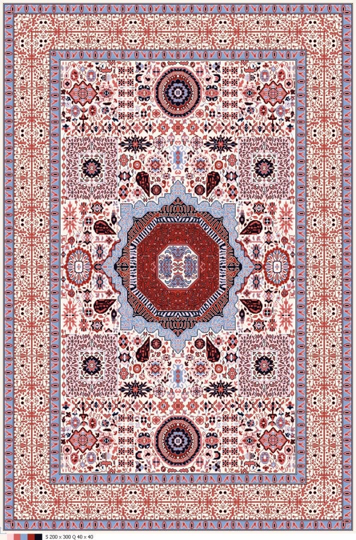 Handwoven Afghan rug heritage medallion ivory crimson blue Ghazni wool traditional artisan luxury area rug

