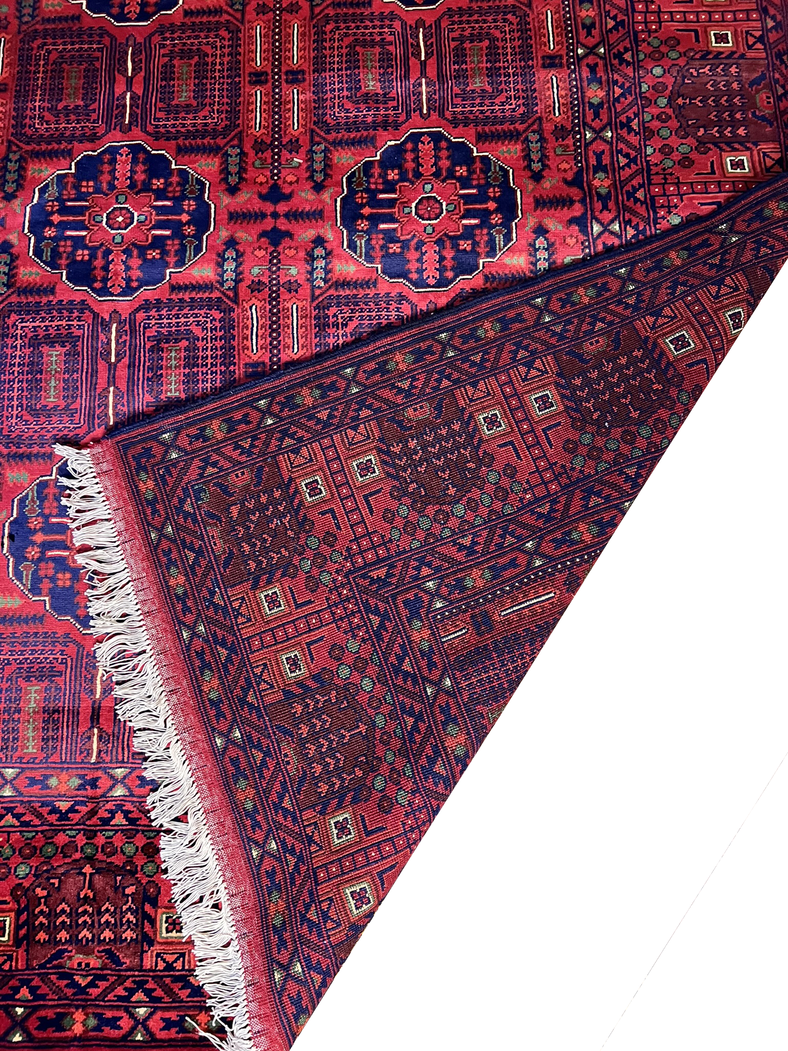 nan handwoven handwoven rug, traditional pattern, wool, detail view