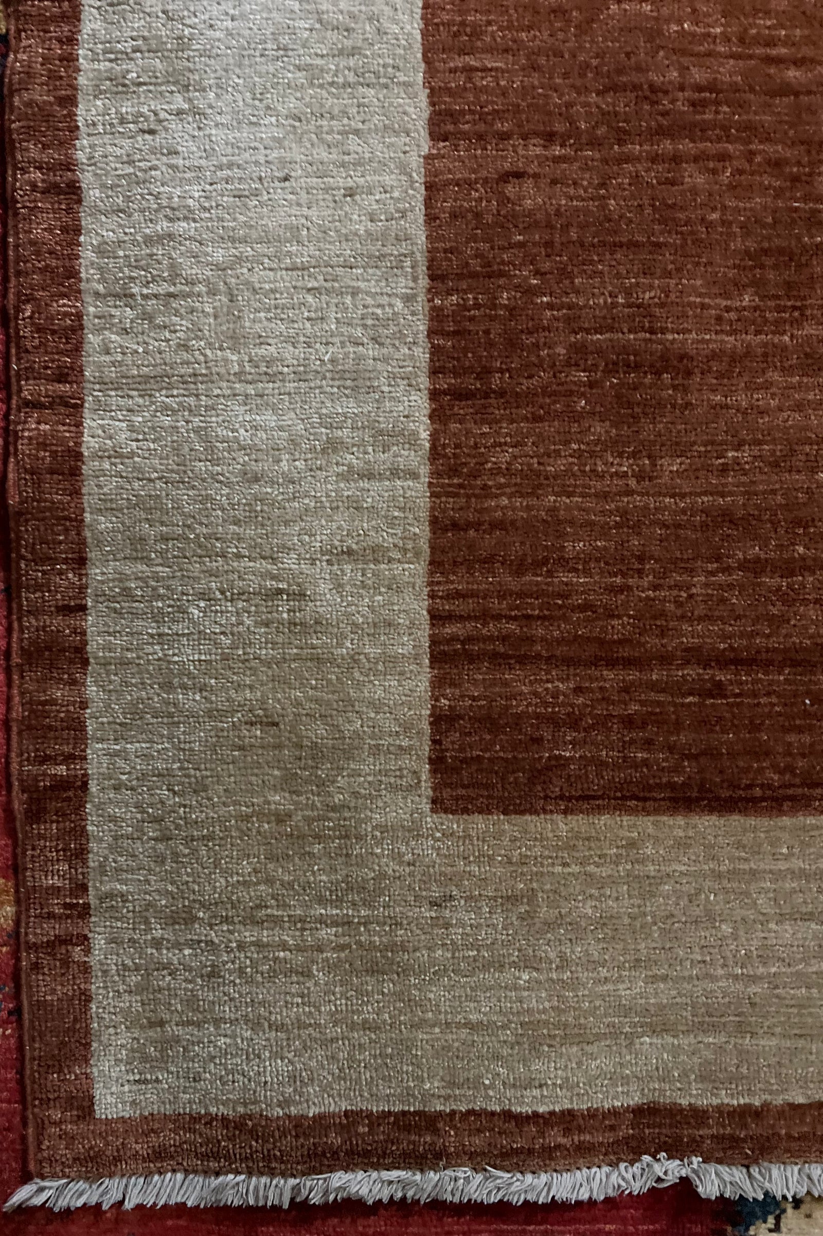 Handwoven Gabbeh Rug – Gabbeh Pattern, Ghazni Wool,L 6 FTX5W4 FTX10 · Handwoven Gabbeh Ghazni wool rug Persian tribal texture closeup artisan craftsmanship detail

