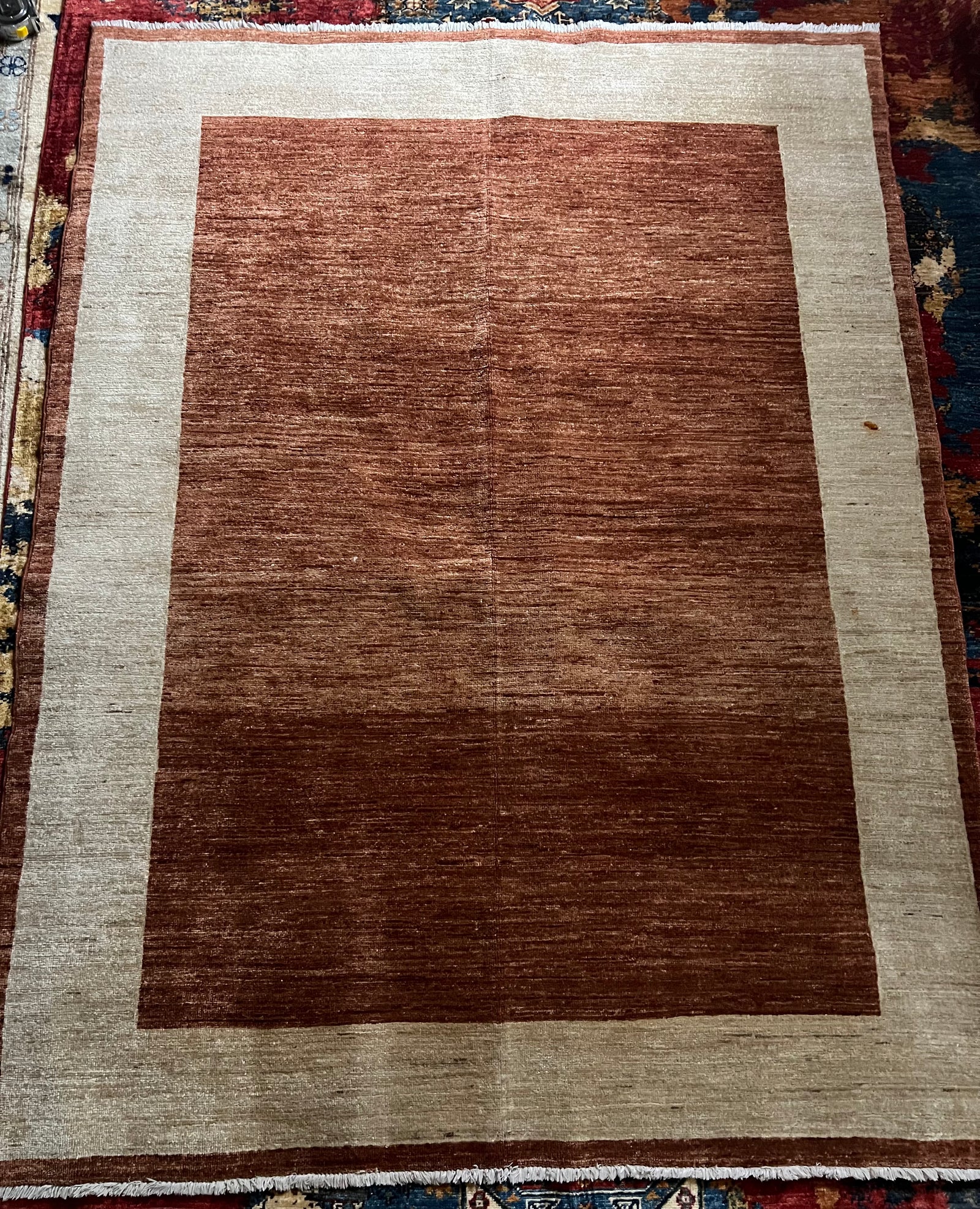 Handwoven Gabbeh Rug – Gabbeh Pattern, Ghazni Wool,L 6 FTX5W4 FTX10 · Handwoven Gabbeh rug Ghazni wool 6 feet x 5 feet 4 inches Persian tribal artisan luxury area rug

