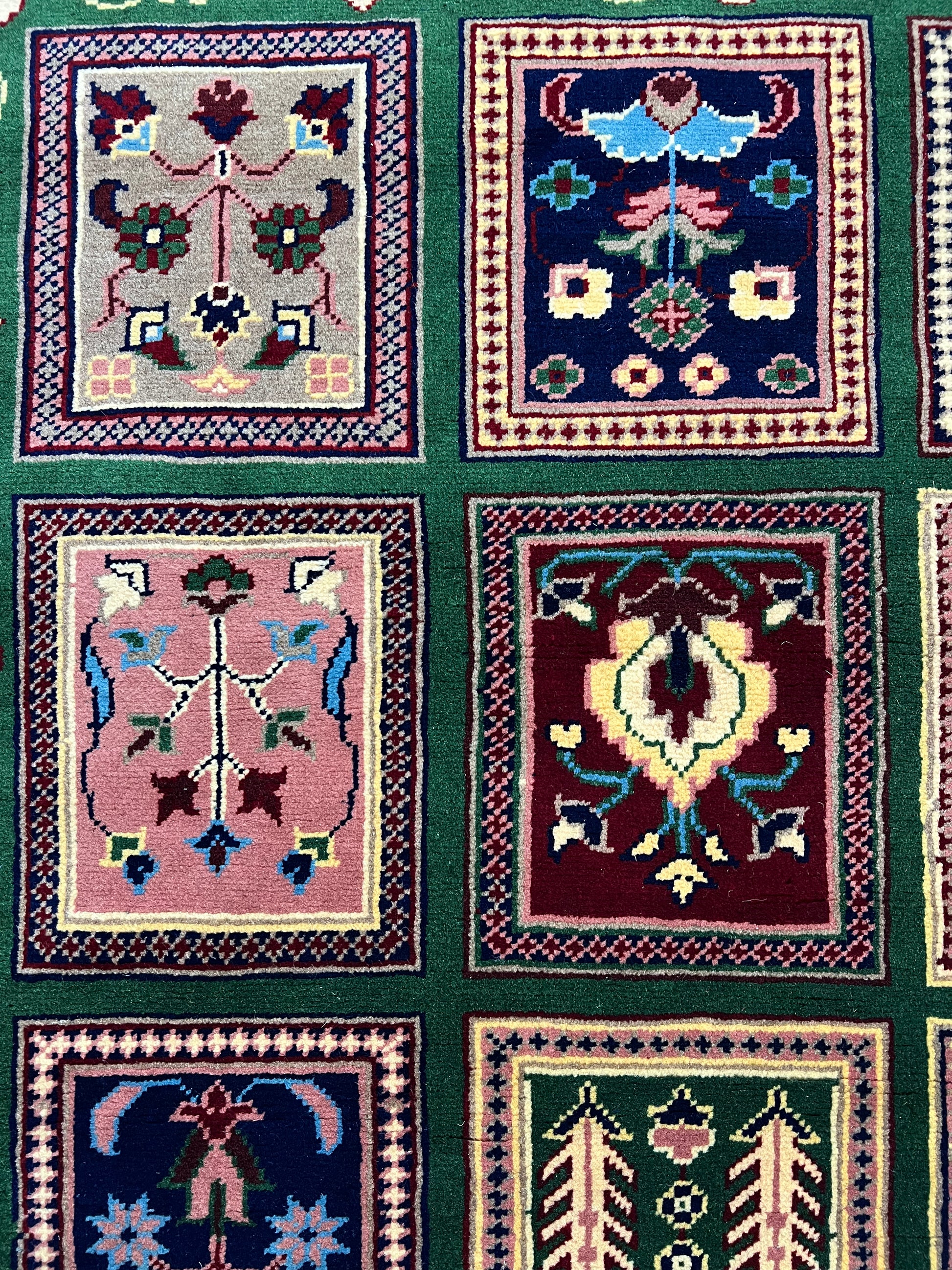 Handwoven modern wool rug craftsmanship full display luxury designer area rug

