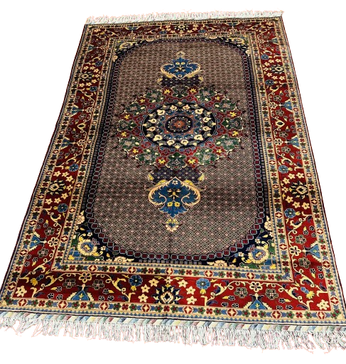 hahi Naqsha handwoven Rug 2x3 handwoven Rug rug, traditional pattern, wool, full view
