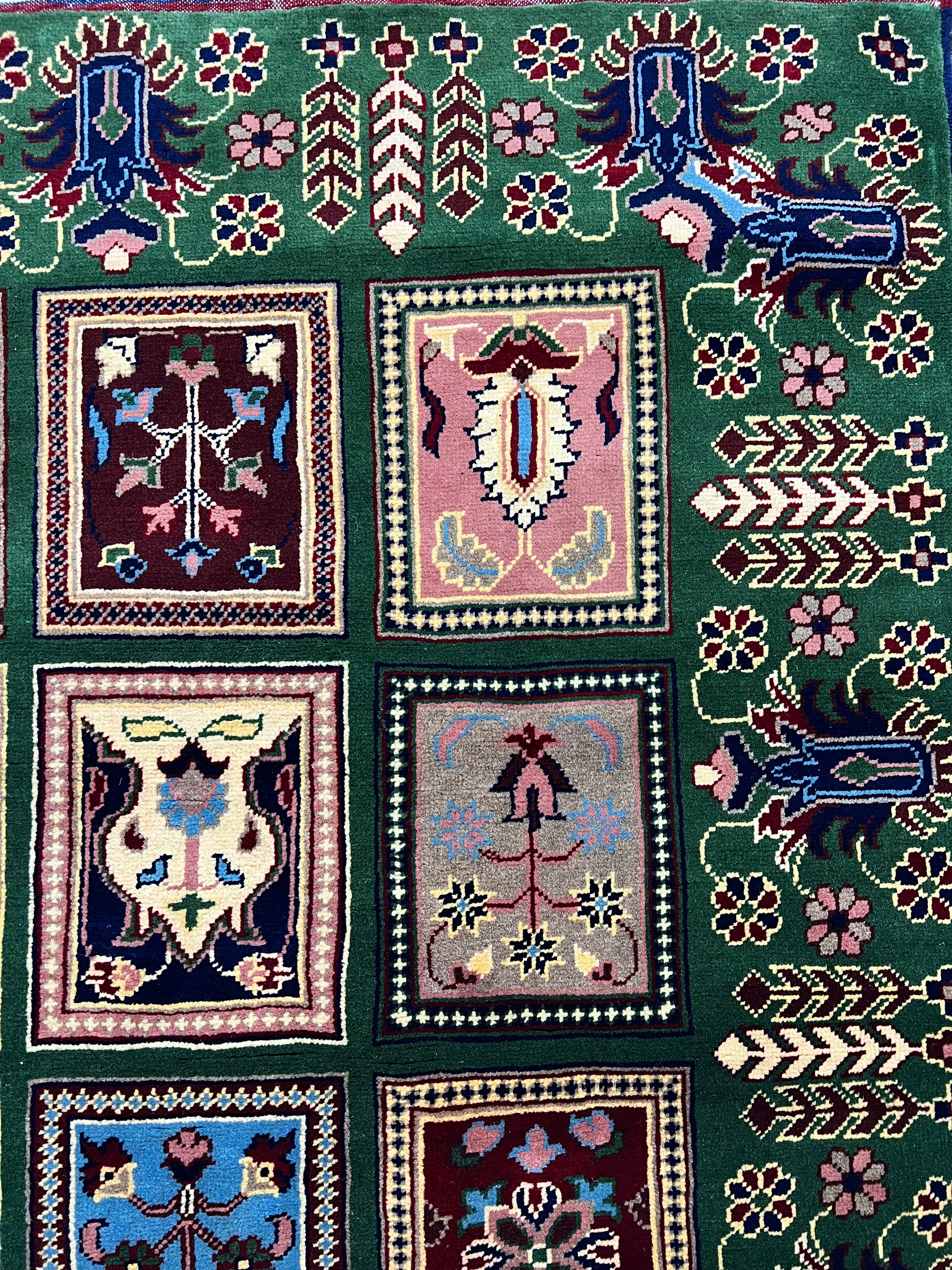 Luxury contemporary wool rug handwoven detail shot modern artisan design

