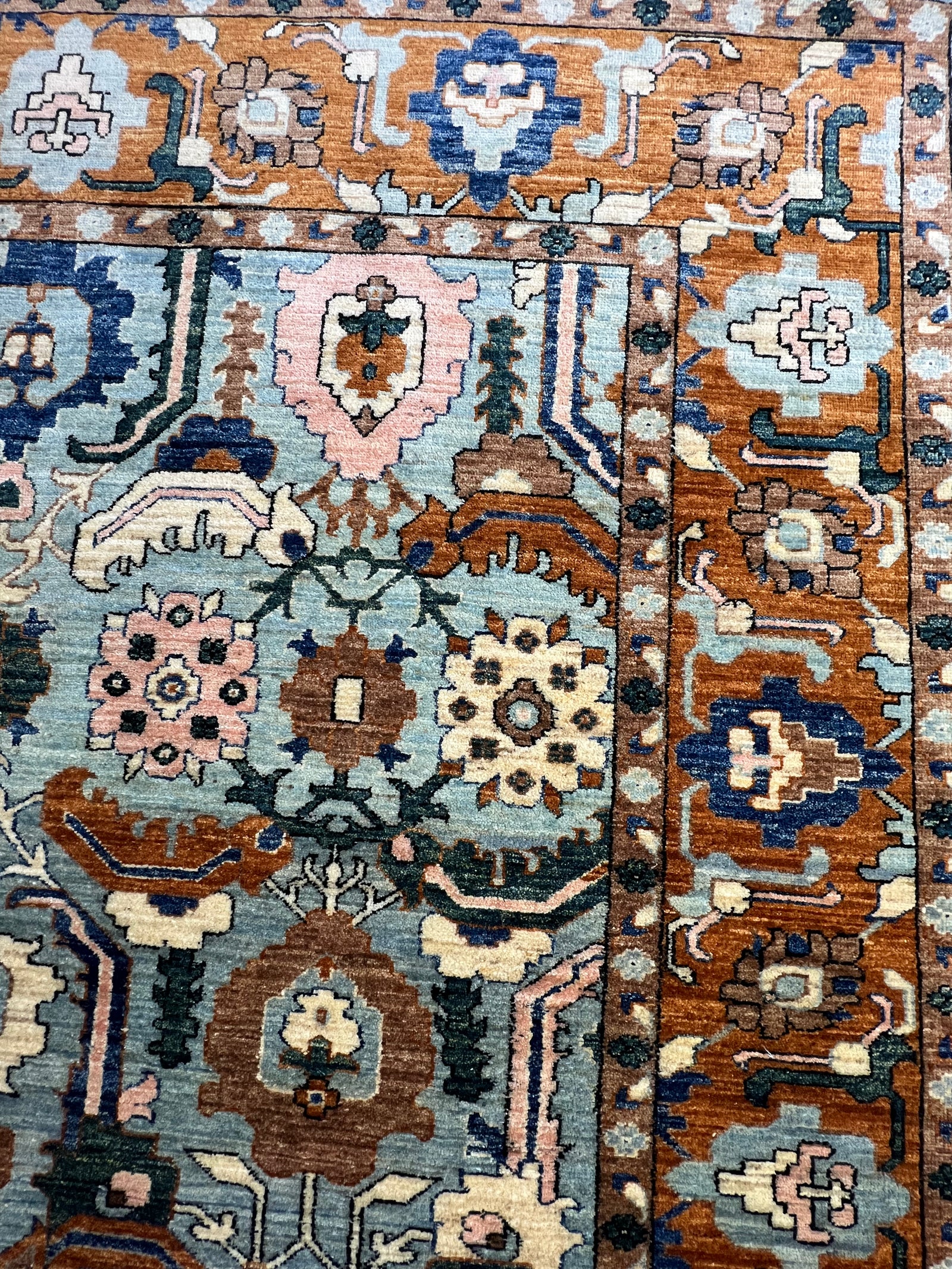 Haris Design Hand-Knotted Wool Rug – 7′10″ × 6′7″ | Afghan Craftsmanship · Luxury Haris hand-knotted Afghan wool rug traditional Oriental design artisan craftsmanship premium area rug

