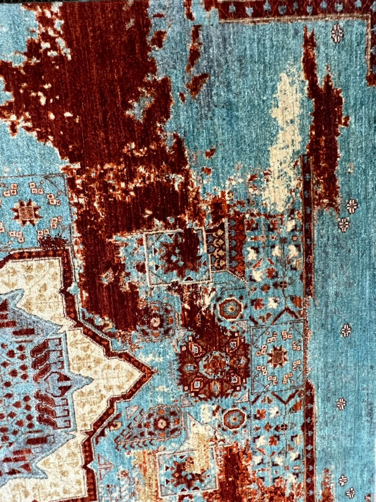 Mamluk Hand-Knotted Ghazni Wool Rug – 8′6″ × 5′8″ | Afghan Craftsmanship · Luxury Mamluk Ghazni wool rug Afghan hand-knotted medallion traditional Islamic design premium Oriental area rug

