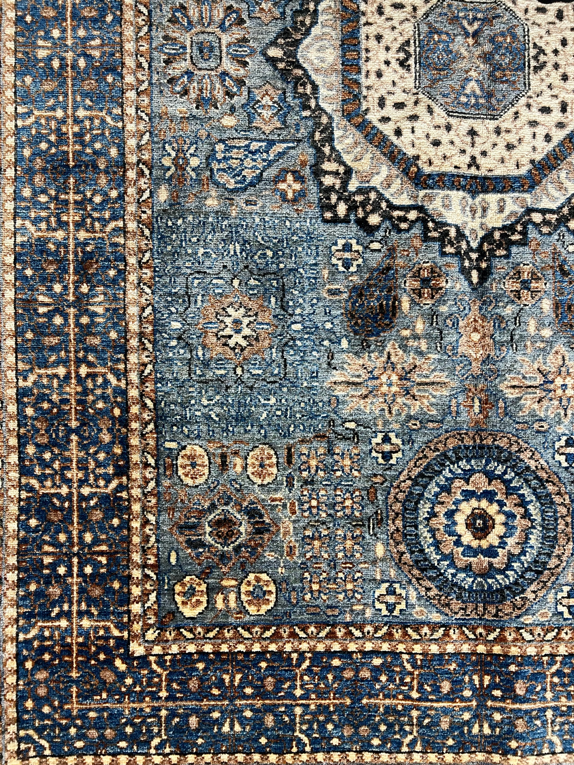 Luxury Mamluk rug hand-knotted Afghan wool pattern Oriental artisan area rug


