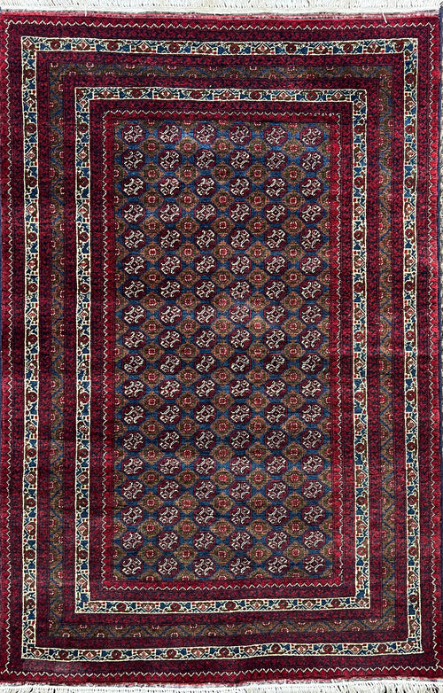 Hand-knotted luxury tribal wool rug 5 x 3.4 feet heritage Oriental collector's area rug