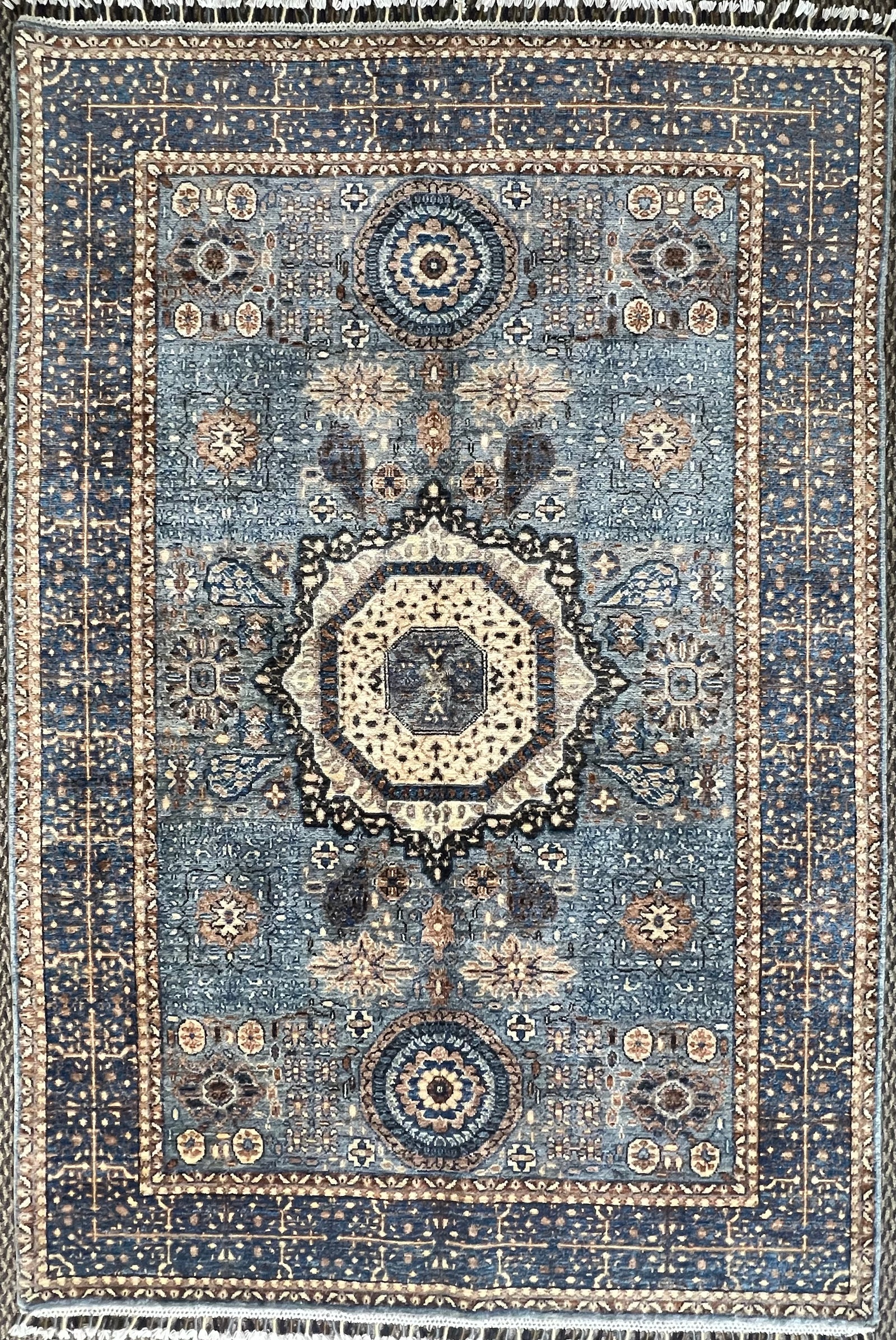 Handwoven Mamluk Rug – Mamluk Tribal, Ghazni wool · Hand-knotted Mamluk wool rug 5.11 x 4 feet Afghan artisan Oriental luxury area rug

