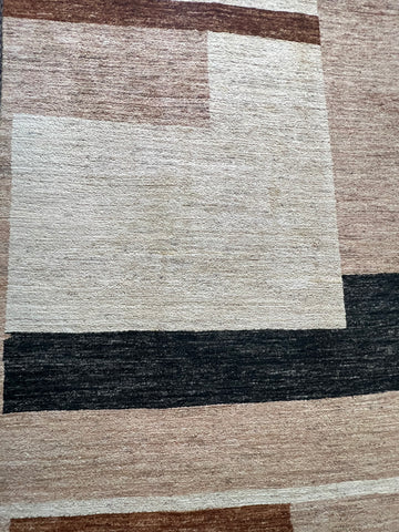 Handwoven modern contemporary wool rug 7.10 x 5.5 feet luxury designer area rug


