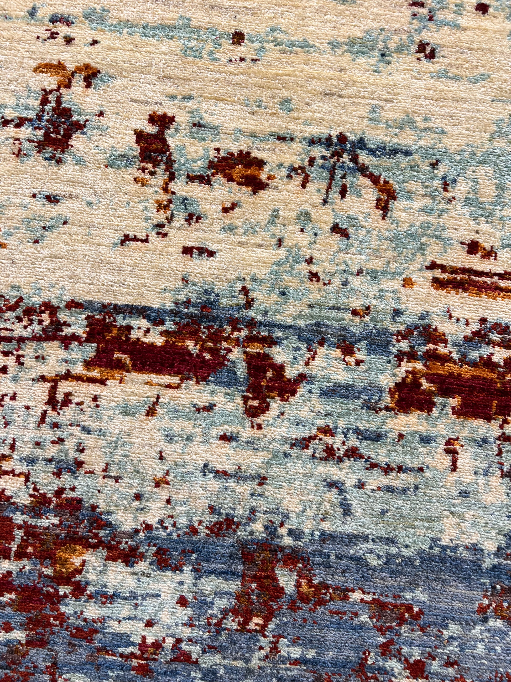 Modern handwoven rug wool texture artisan detail contemporary craftsmanship

