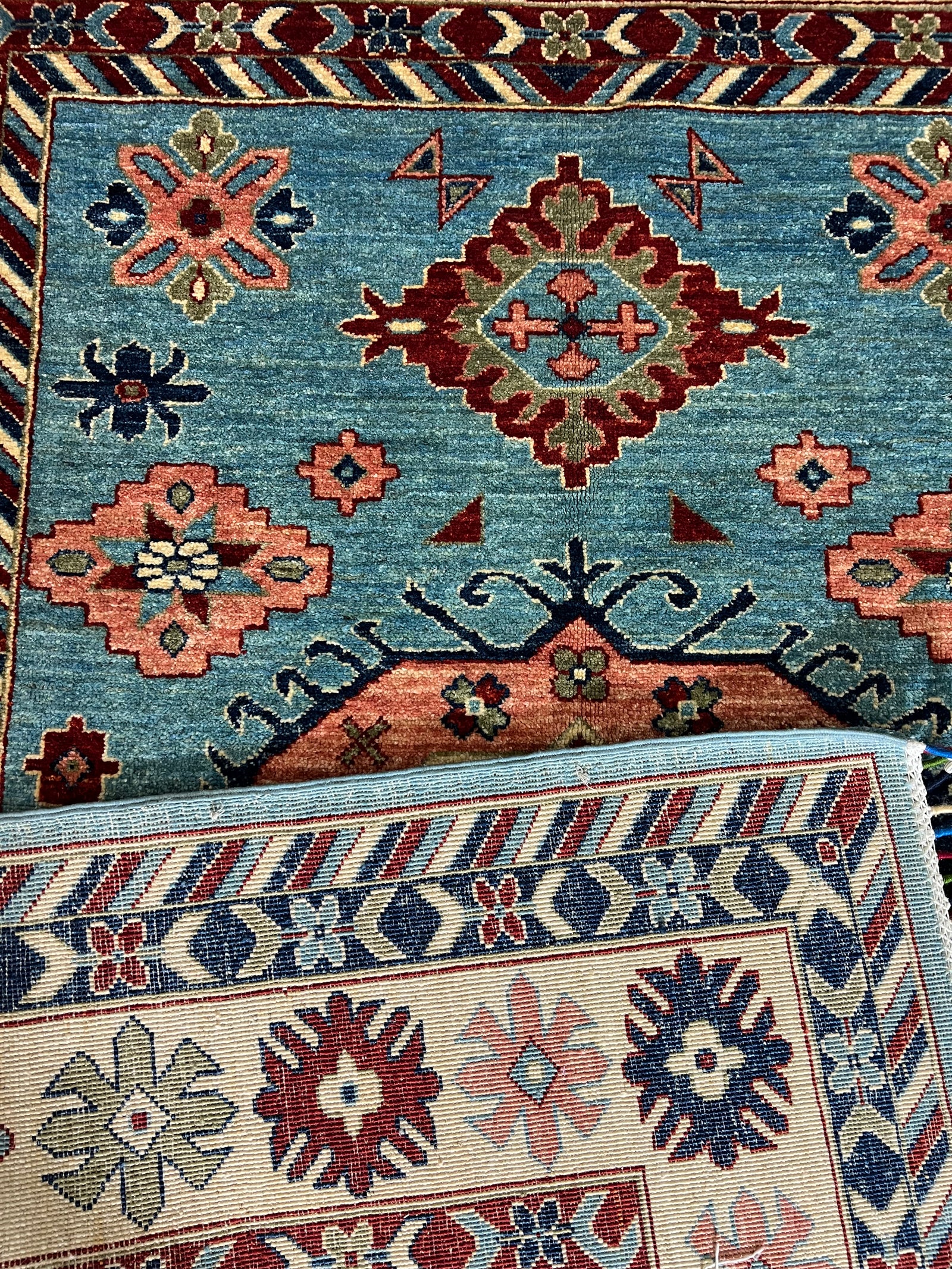 6.4′ × 4.10′ Mamluk Rug – Hand-Knotted Wool | Afghan Artisan Craftsmanship | Luxury Oriental Area Rug · Oriental Afghan Mamluk rug hand-knotted wool showcase luxury artisan area rug

