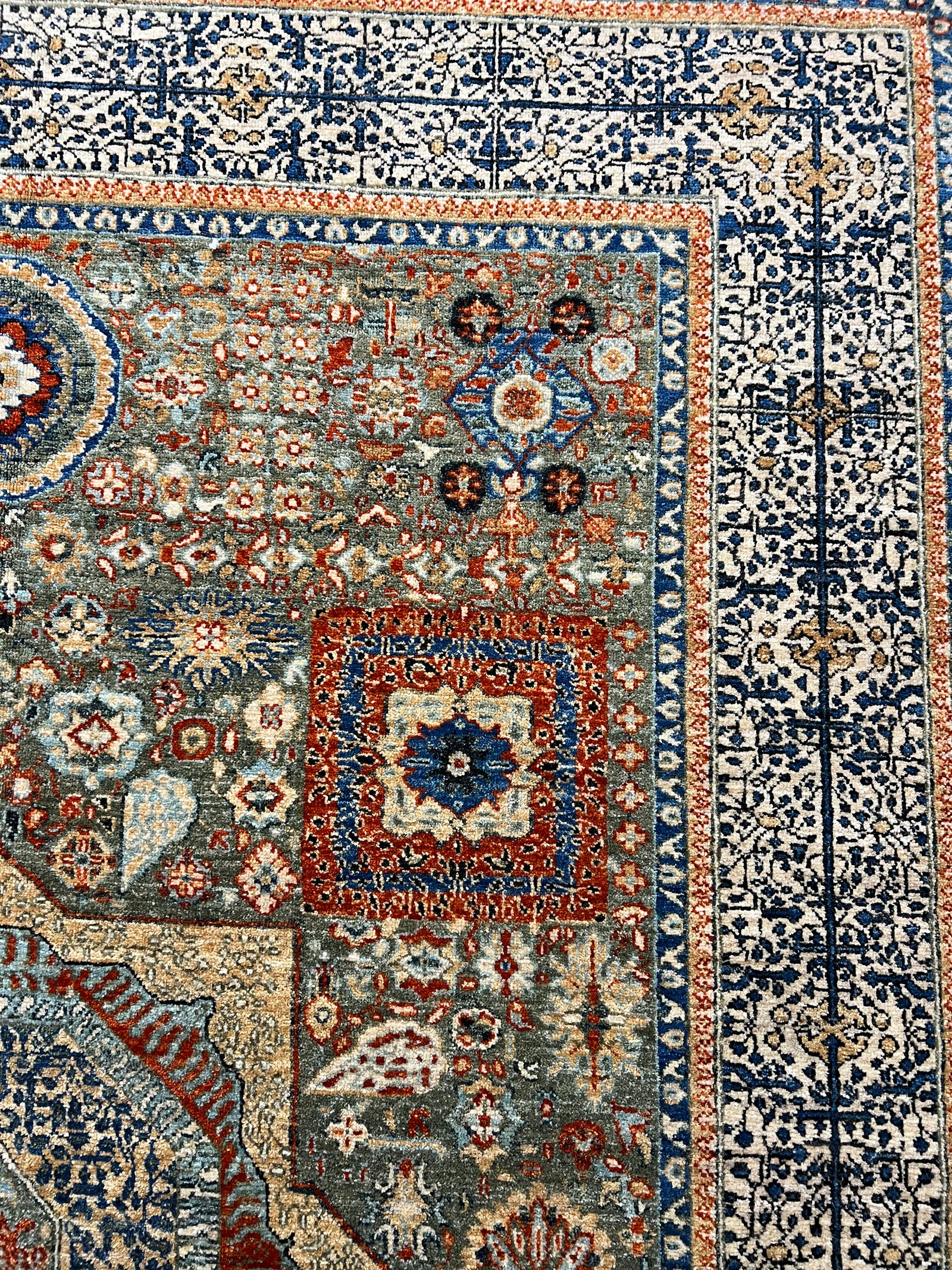 7.9′ × 5.8′ Mamluk Rug – Hand-Knotted Wool | Afghan Artisan Craftsmanship | Luxury Oriental Area Rug · Oriental Mamluk rug hand-knotted wool pattern view Afghan luxury area rug

