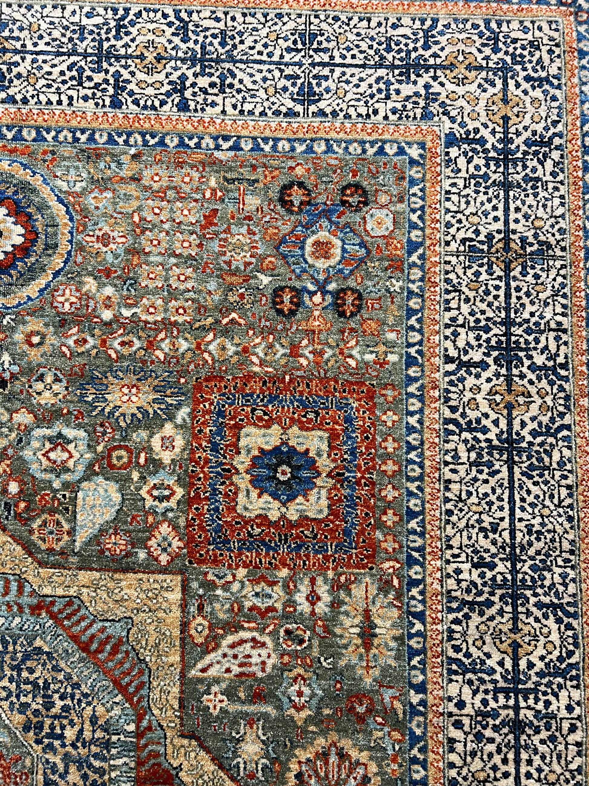 Oriental Mamluk rug hand-knotted wool pattern view Afghan luxury area rug

